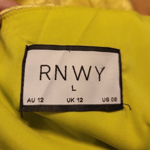 RNWY Serita One-shoulder Citrus Dress Size L - Picture 6 of 6